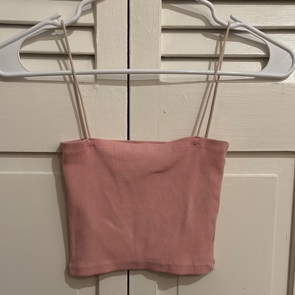 Elegant Pink Ribbed Women's Top - Picture 3 of 7